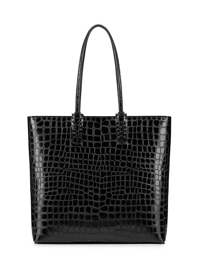 Womens Cabata Crocodile-Embossed Leather Tote Bag Product Image