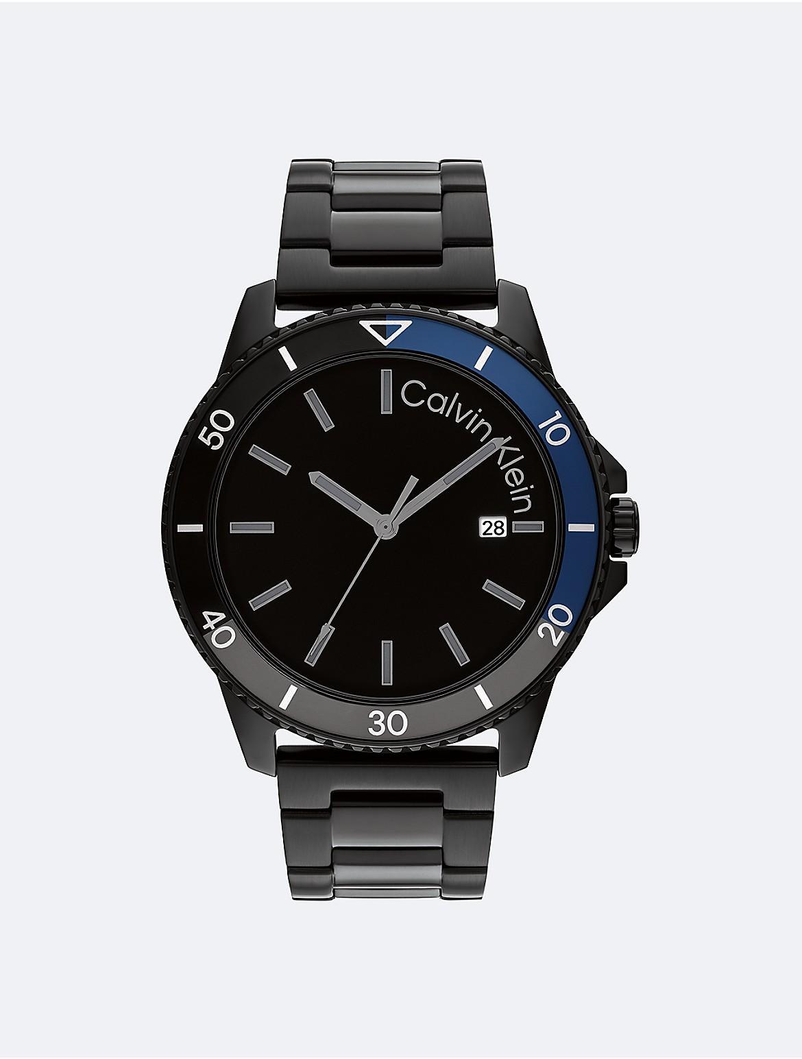 Calvin Klein Mens Stainless Steel Bracelet Watch - Black Product Image