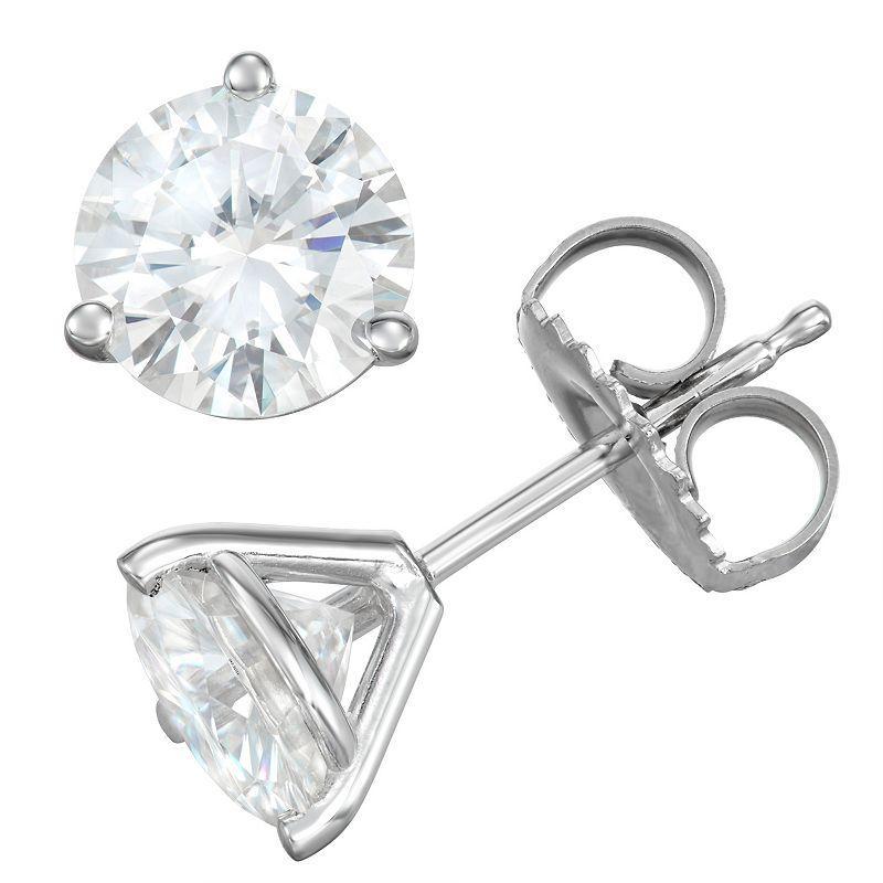 Moissanite Martini Stud Earrings (2 ct. t.w. Diamond Equivalent) in 14k White or Yellow Gold Product Image