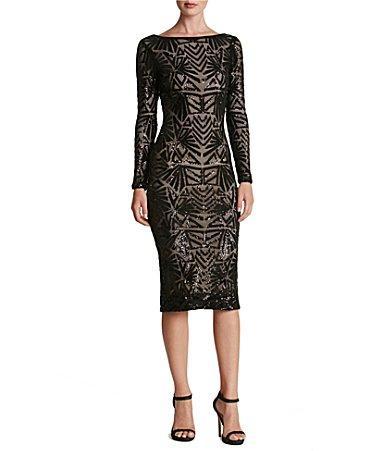 Womens Emery Sequined Scoopback Dress Product Image