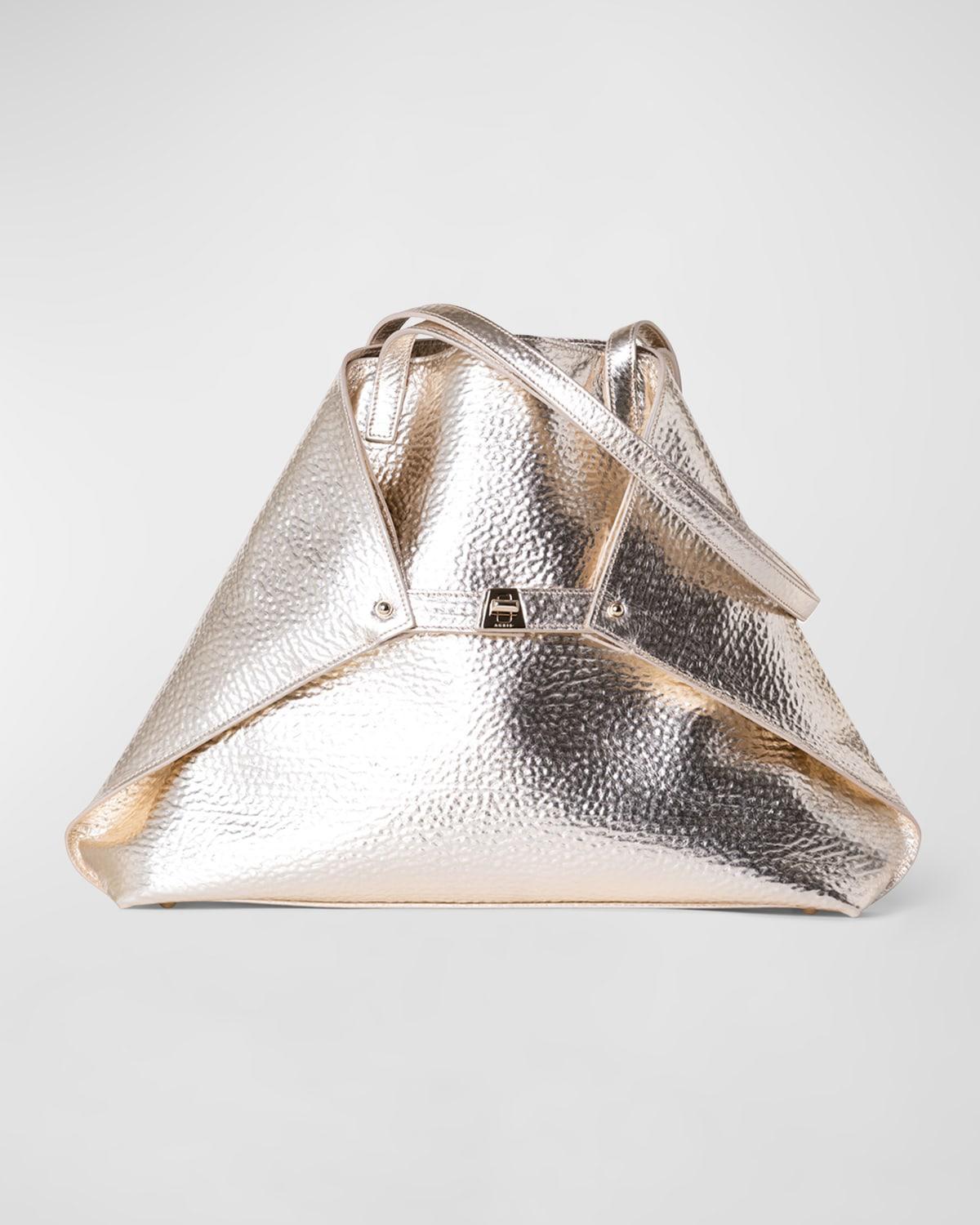 Womens Medium Ai Metallic Leather Shoulder Bag Product Image