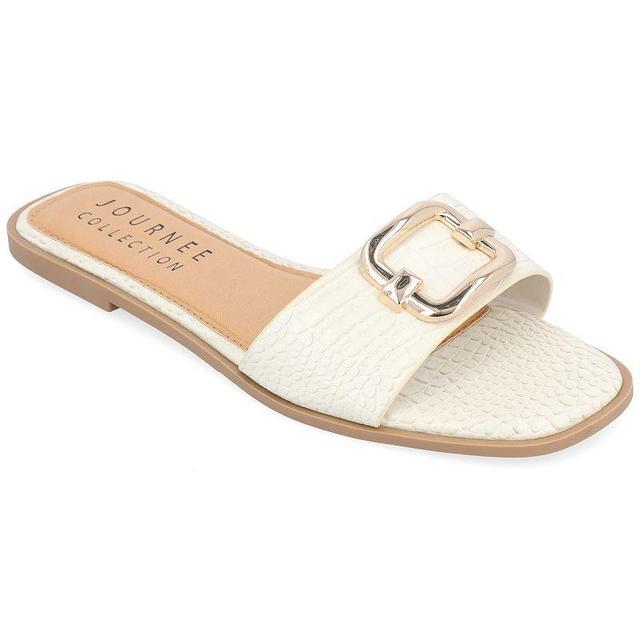 Journee Collection Joarie Tru Comfort Foam Womens Slide Sandals Ivory Product Image