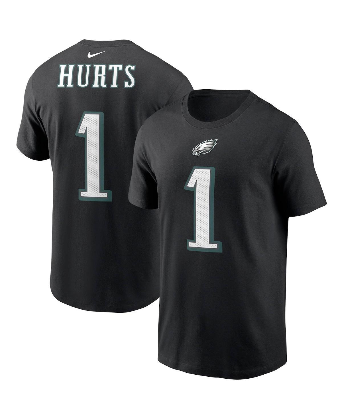 Mens Nike Jalen Hurts Black Philadelphia Eagles Player Name Number T-shirt Product Image