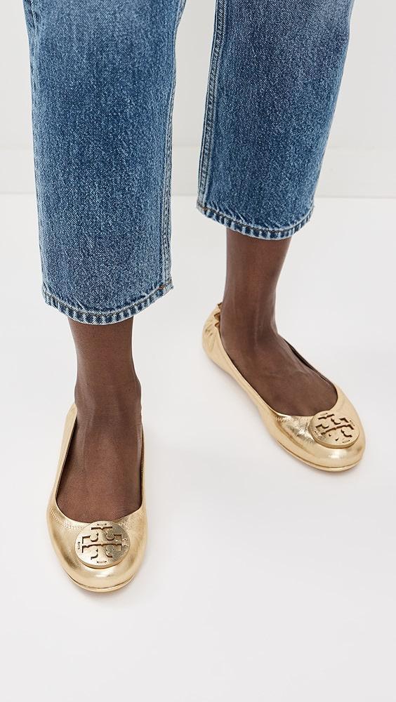 Tory Burch Minnie Travel Ballet Flats with Leather Logo | Shopbop Product Image