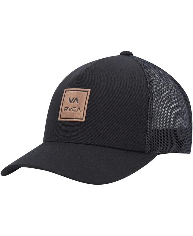 Mens Rvca Black Va All The Way Trucker Snapback Hat Product Image