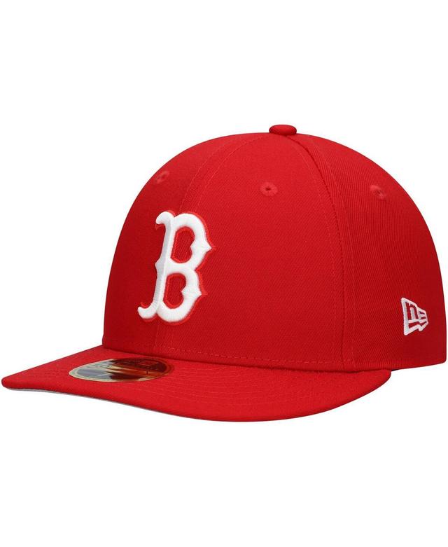 Mens New Era Scarlet Boston Red Sox Low Profile 59FIFTY Fitted Hat Product Image