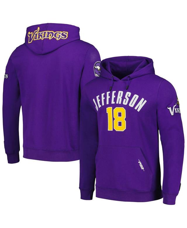 Mens Pro Standard Justin Jefferson Purple Minnesota Vikings Player Name and Number Pullover Hoodie Product Image