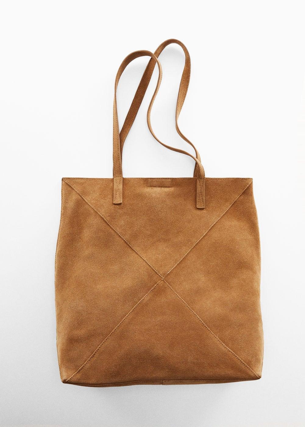 MANGO - Leather shopper bag - One size - Women Product Image