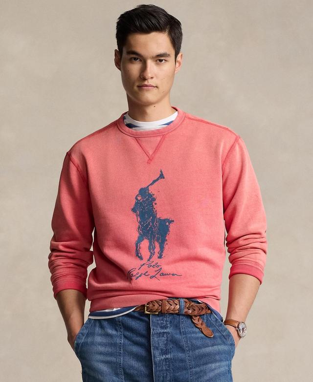 Polo Ralph Lauren Mens Big Pony Garment-Dyed Fleece Sweatshirt Product Image