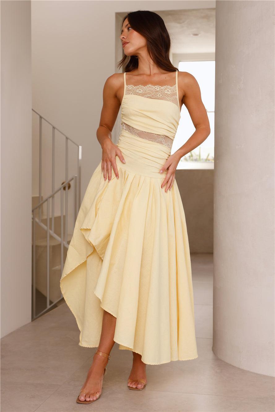 Enchanted Flora Maxi Dress Yellow Product Image