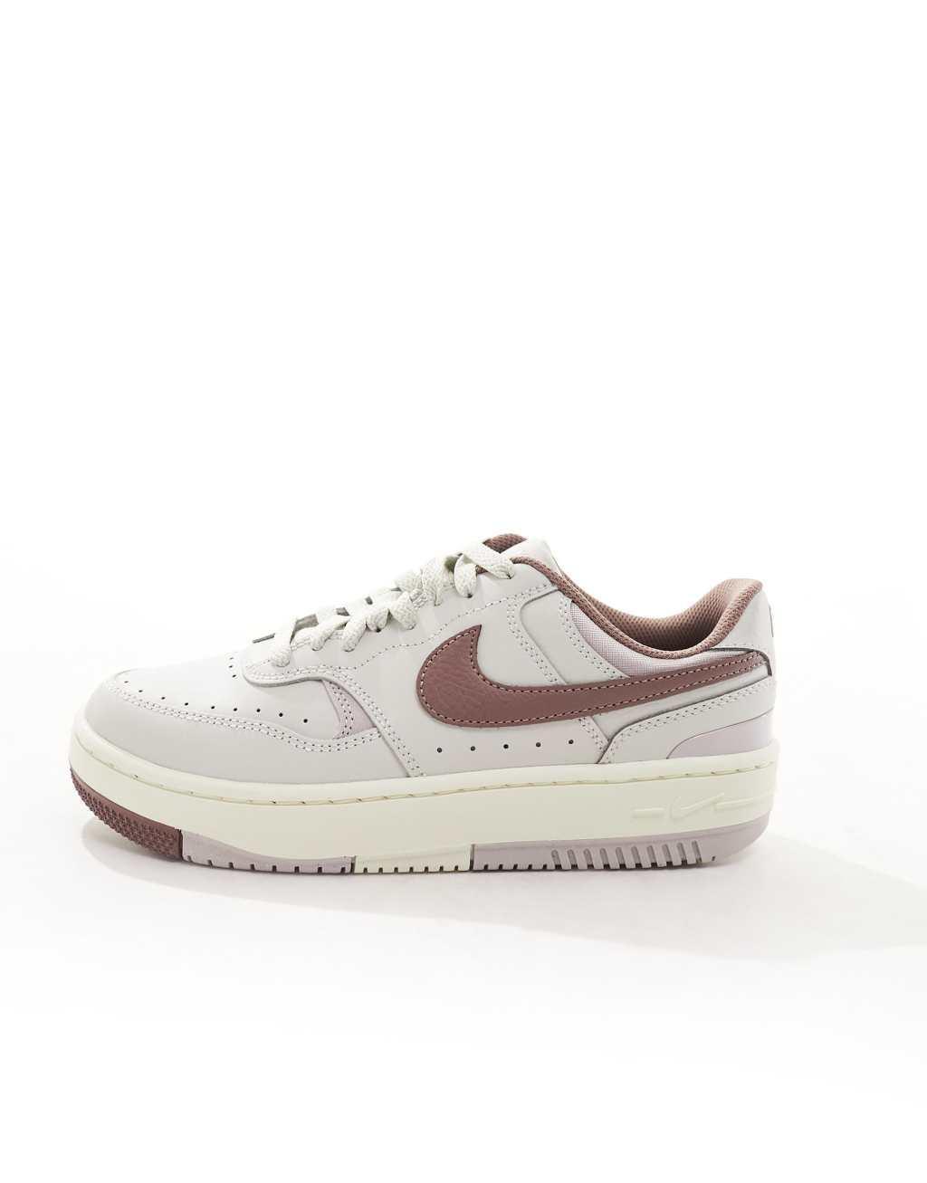 Nike Gamma Force sneakers in light bone and mauve Product Image