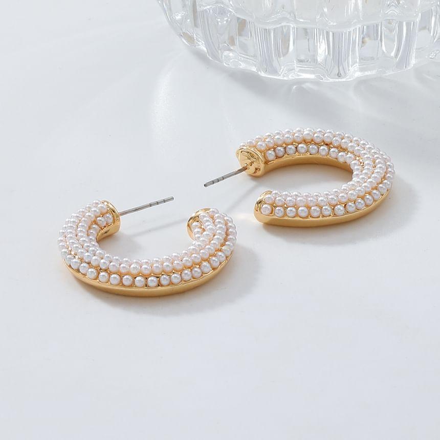 Rhinestone Hoop Earring Product Image