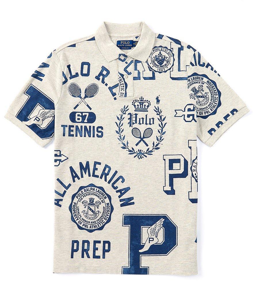 Polo Ralph Lauren Classic Fit Graphic Mesh Short Sleeve Polo Shirt Product Image