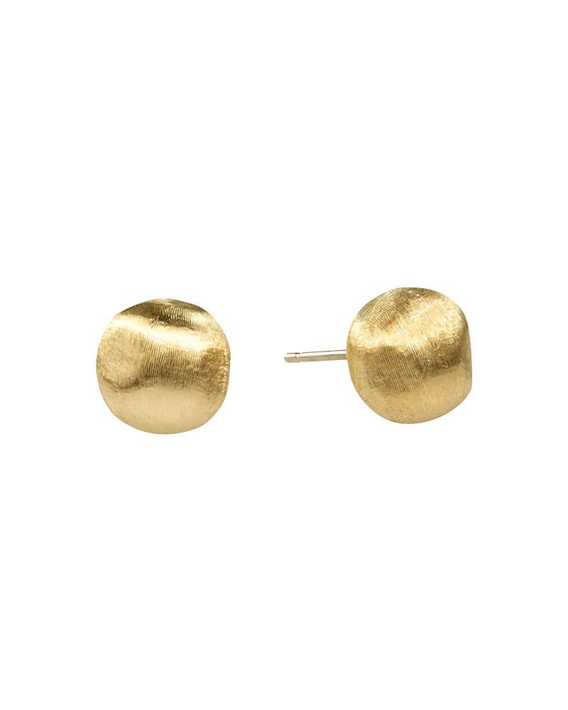 Womens Africa 18K Yellow Gold Ball Stud Earrings - Gold Product Image