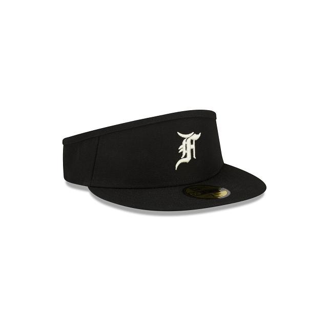 Fear of God Essentials Black 59FIFTY Visor Hat Male Product Image