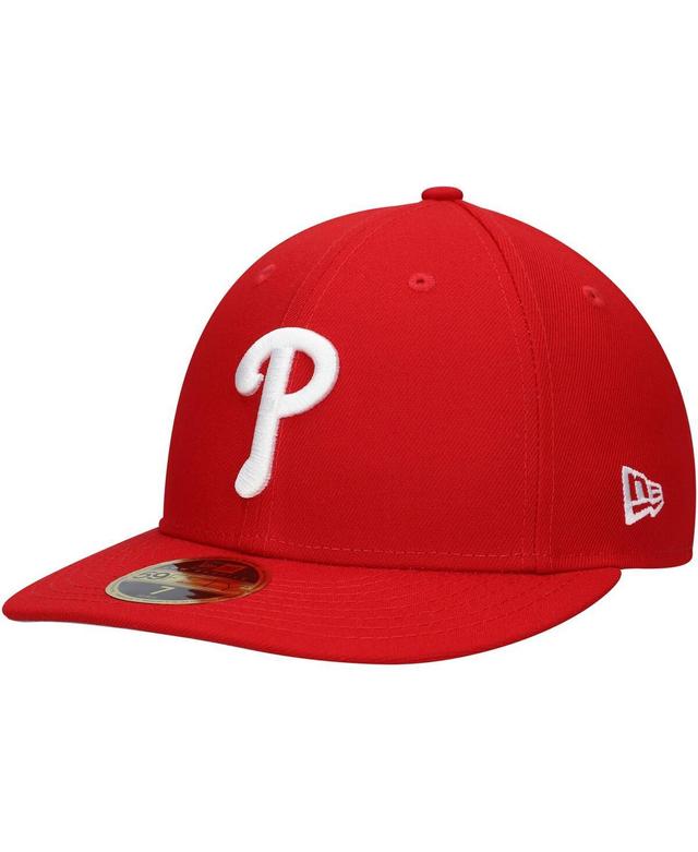 Mens New Era Scarlet Philadelphia Phillies Low Profile 59FIFTY Fitted Hat Product Image