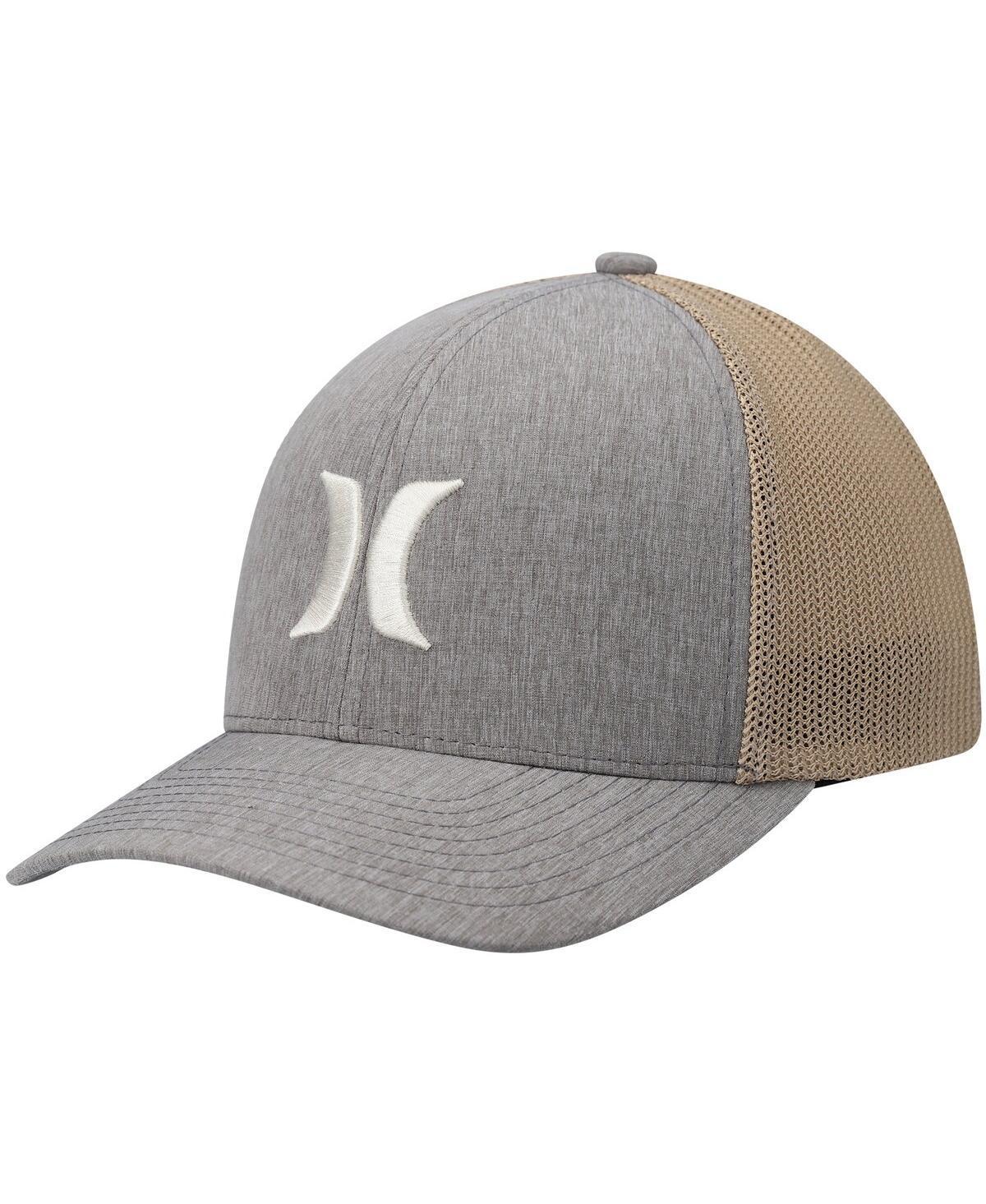 Mens Hurley Gray Icon Textures Logo Flex Hat Product Image