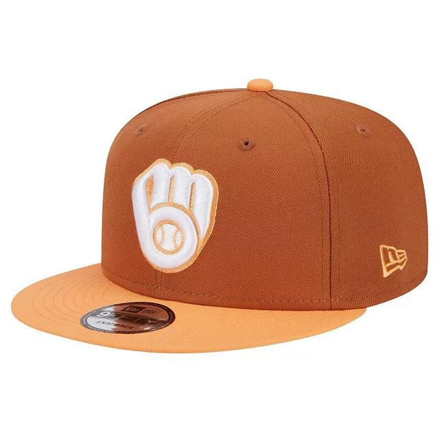 Mens New Era Milwaukee Brewers Spring Color Two-Tone 9FIFTY Snapback Hat Product Image