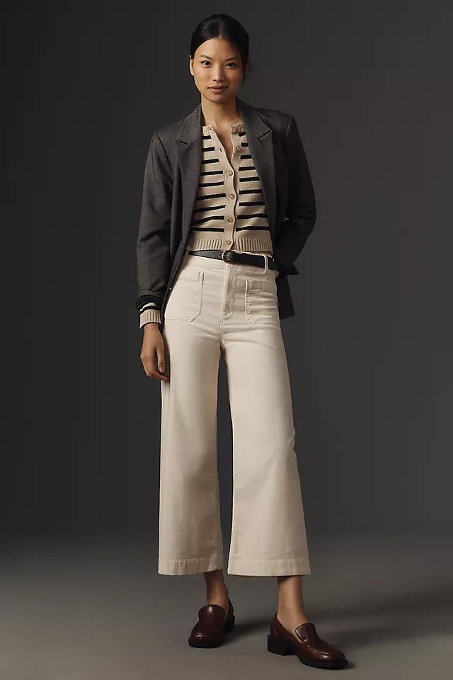 The Colette Cropped Wide-Leg Pants by Maeve: Corduroy Edition Product Image