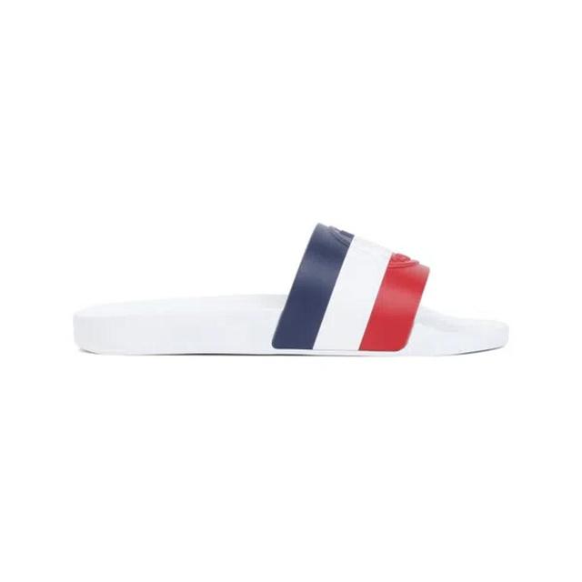 White Basile Striped Slides Product Image