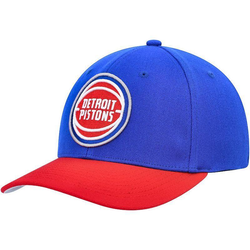 Mens Mitchell & Ness Blue Detroit Pistons Mvp Team Two-Tone 2.0 Stretch-Snapback Hat - Blue Product Image