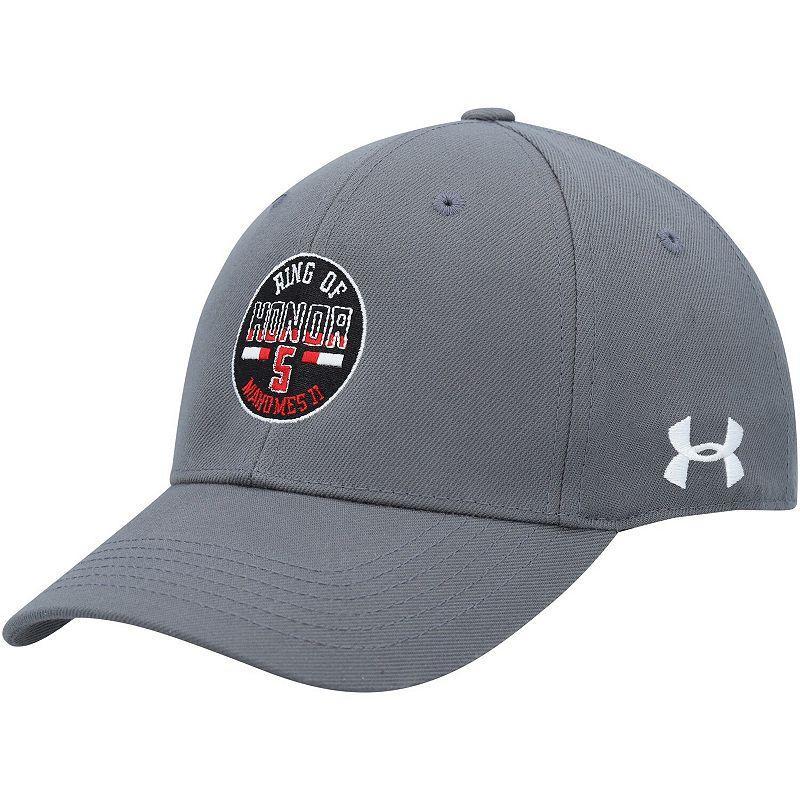 Mens Under Armour Patrick Mahomes Gray Texas Tech Red Raiders Ring of Honor Adjustable Hat Product Image