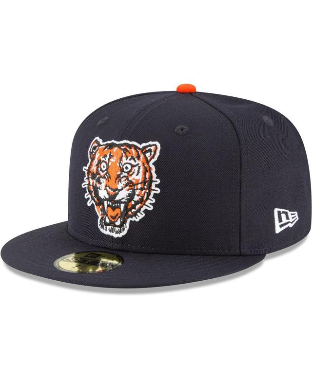 Mens New Era Navy Detroit Tigers Cooperstown Collection Wool 59FIFTY Fitted Hat Product Image