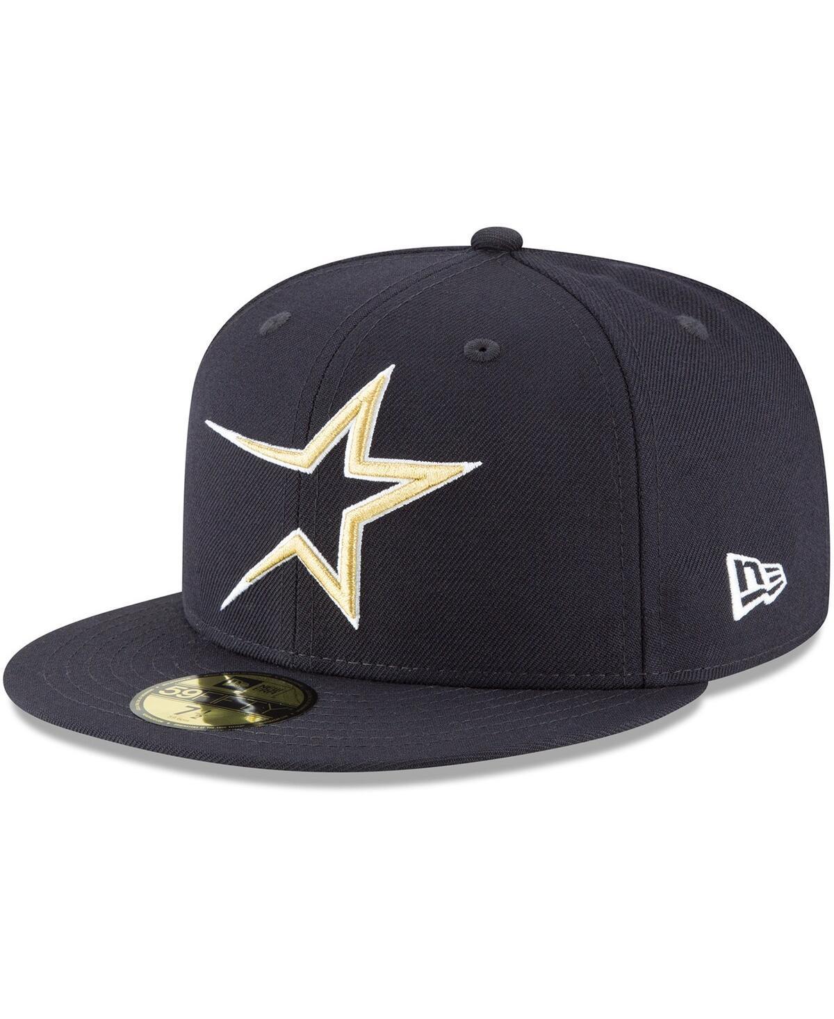 Mens New Era Navy Houston Astros Cooperstown Collection Wool 59FIFTY Fitted Hat Product Image