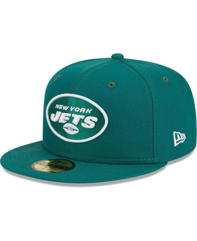 Mens New Era Green New York Jets Main 59FIFTY Fitted Hat Product Image