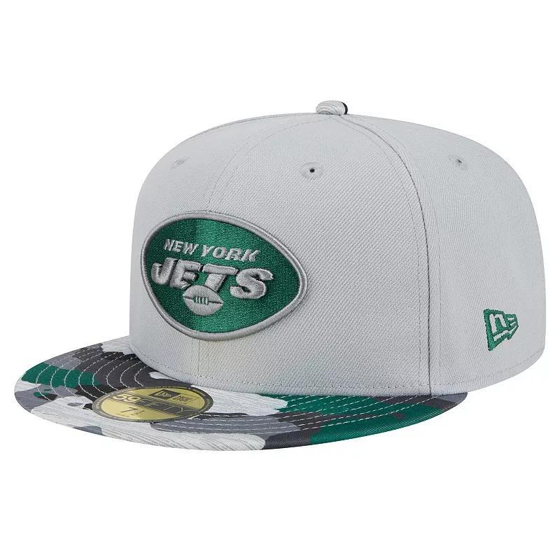 Mens New Era Gray New York Jets Active Camo 59FIFTY Fitted Hat Product Image