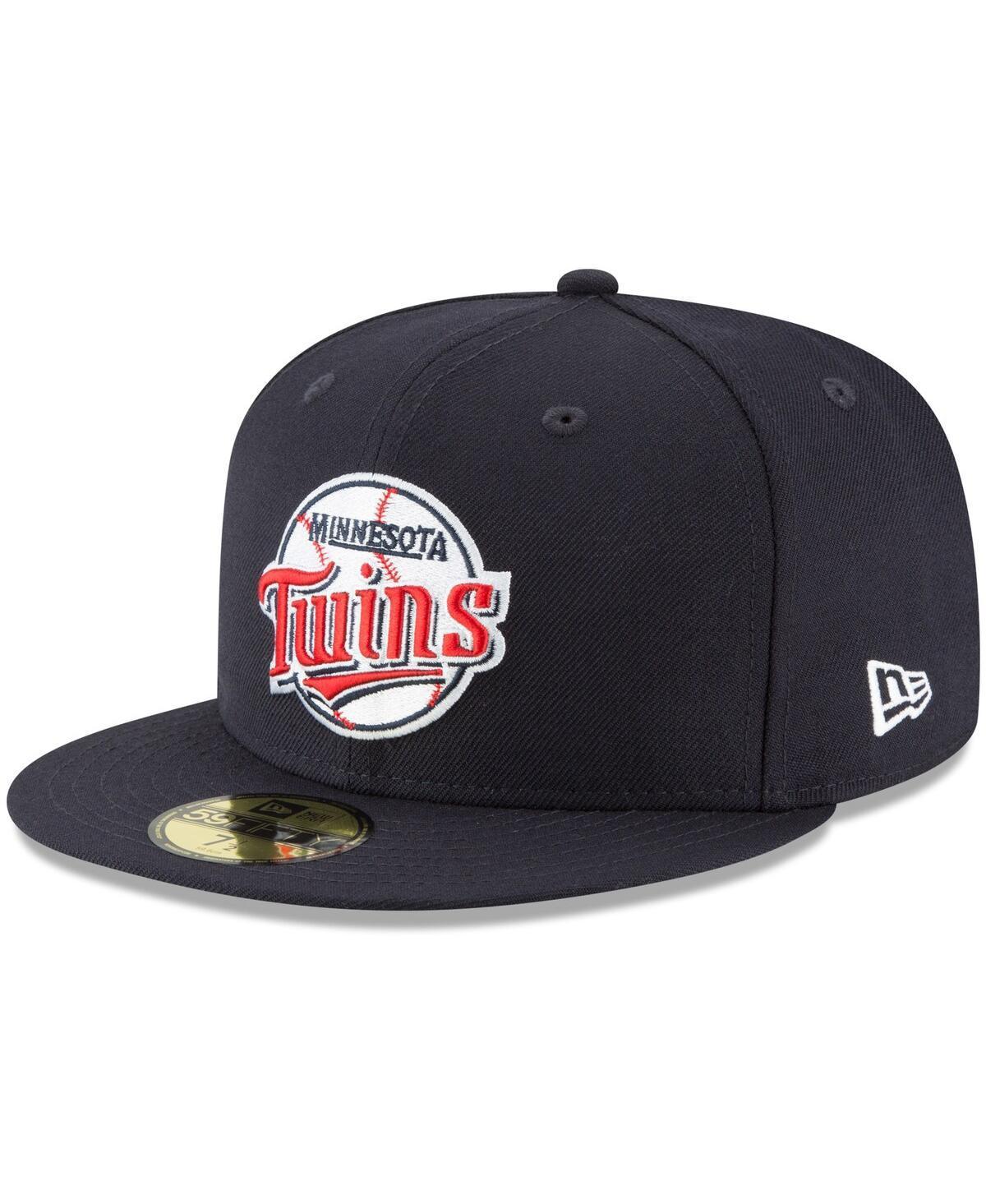 Mens New Era Minnesota Twins Cooperstown Collection Wool 59FIFTY Fitted Hat Blue Product Image