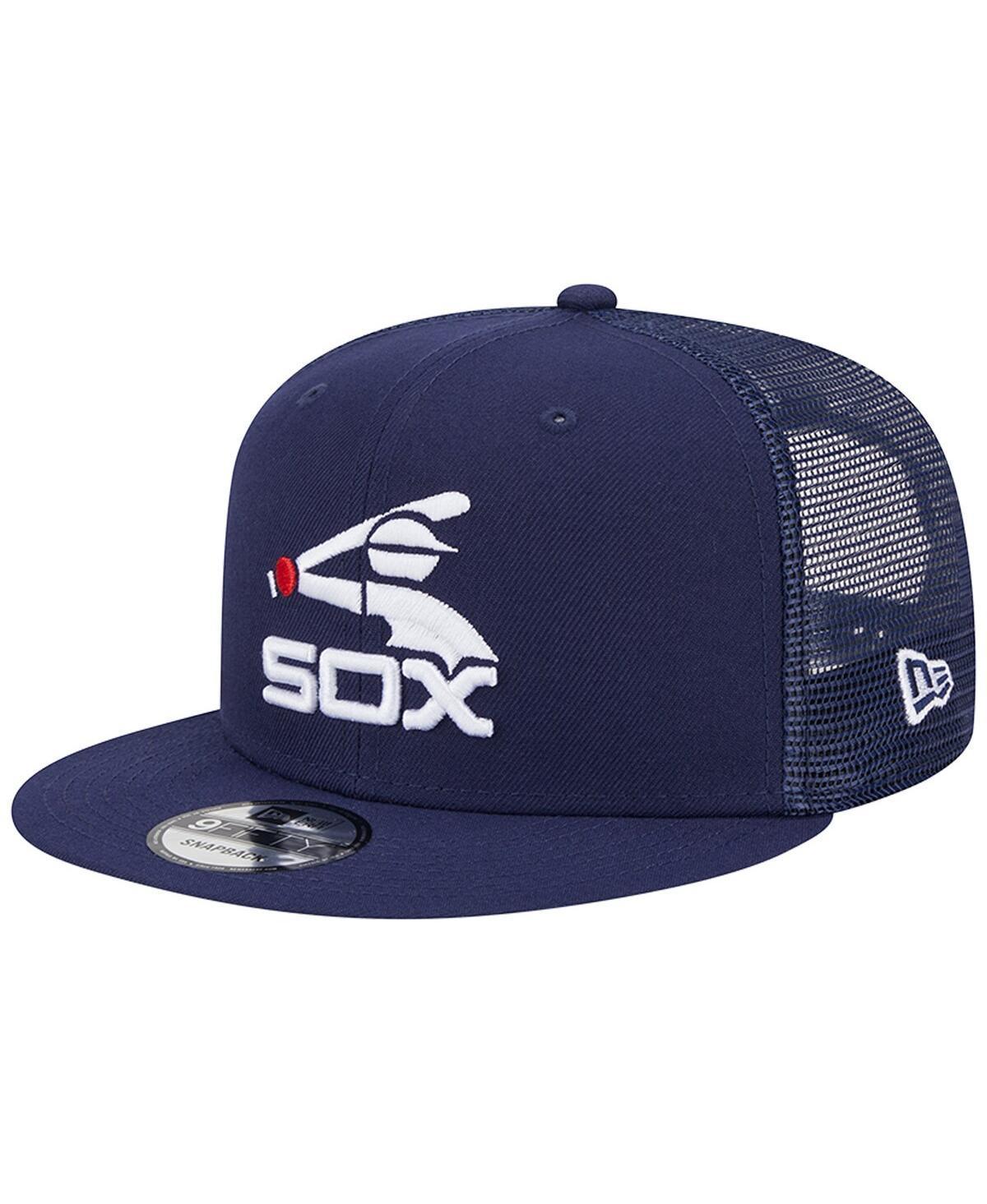 Mens New Era Chicago White Sox Cooperstown Collection Team Color Trucker 9FIFTY Snapback Hat, Blue Product Image