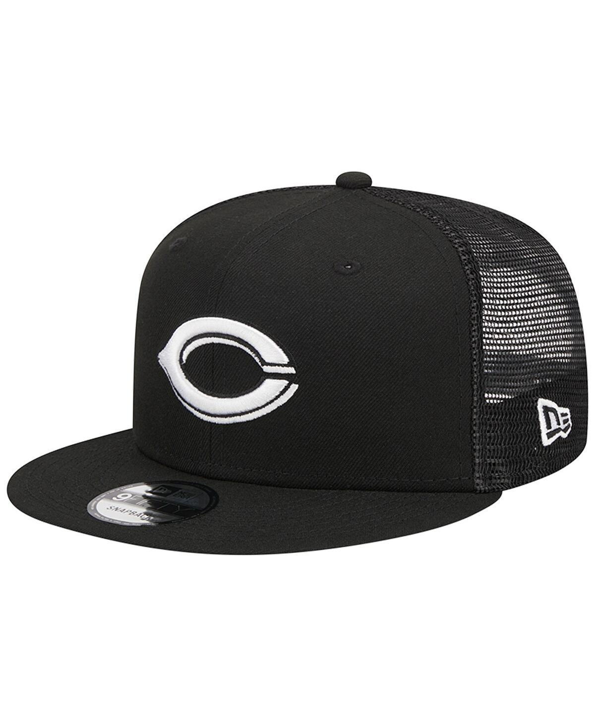 Mens New Era Black Cincinnati Reds Trucker 9FIFTY Snapback Hat Product Image