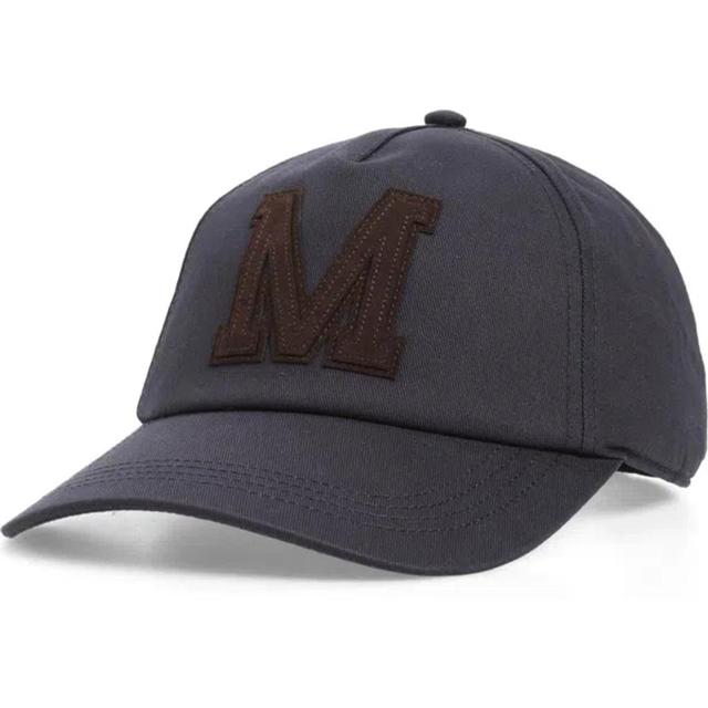 MONCLER Logo Appliqué Adjustable Baseball Cap In Blue Product Image