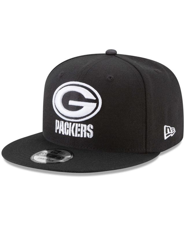 Mens Black Green Bay Packers B-Dub 9Fifty Adjustable Hat Product Image