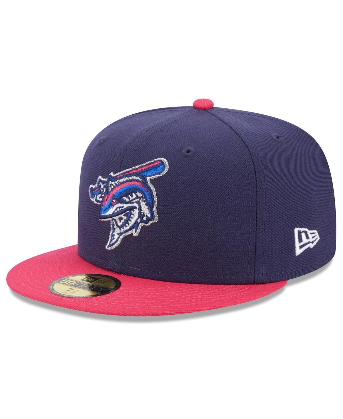 Mens New Era Navy Pensacola Blue Wahoos Authentic Collection Alternate Logo 59FIFTY Fitted Hat Product Image