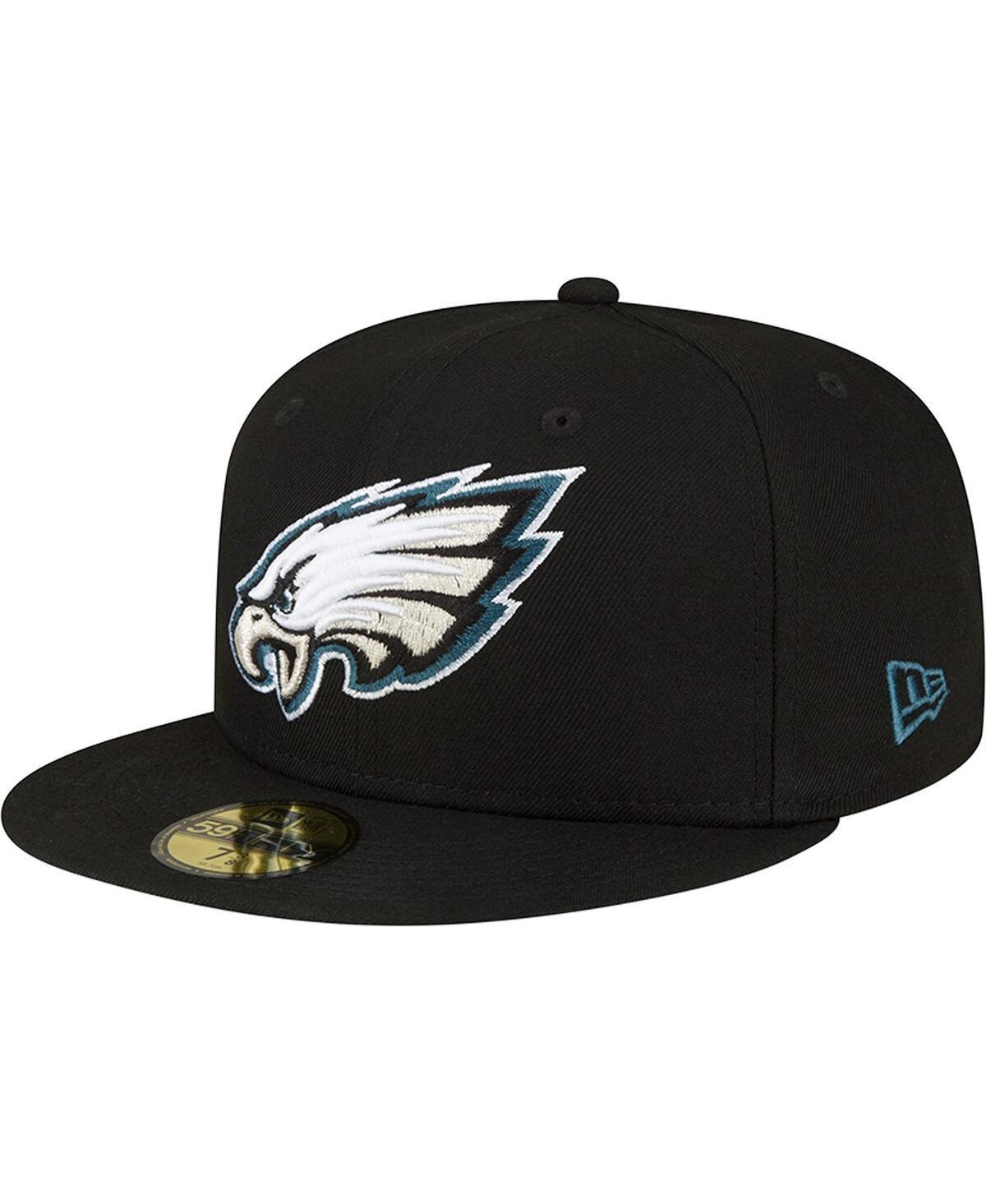 New Era Mens Black Philadelphia Eagles Team Basic 59FIFTY Fitted Hat Product Image