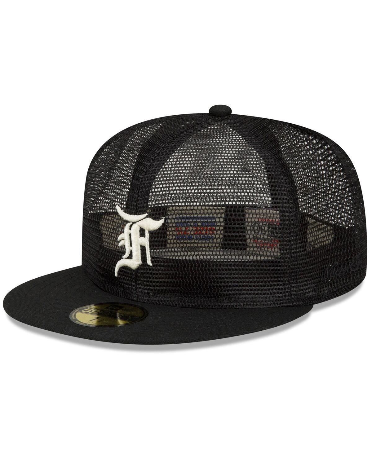 Mens New Era x Fear of God Black Mesh 59FIFTY Fitted Hat Product Image