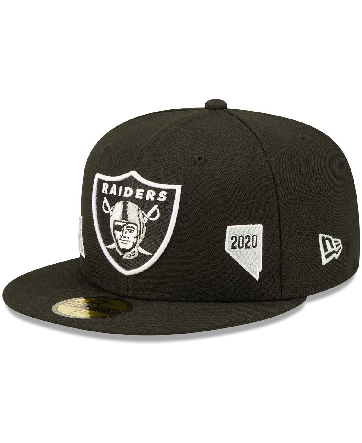 Mens New Era Black Las Vegas Raiders Identity 59FIFTY Fitted Hat Product Image