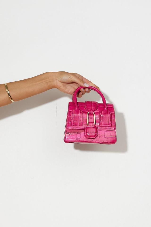 BILLINI Abby Handle Bag Wildberry Croc Product Image