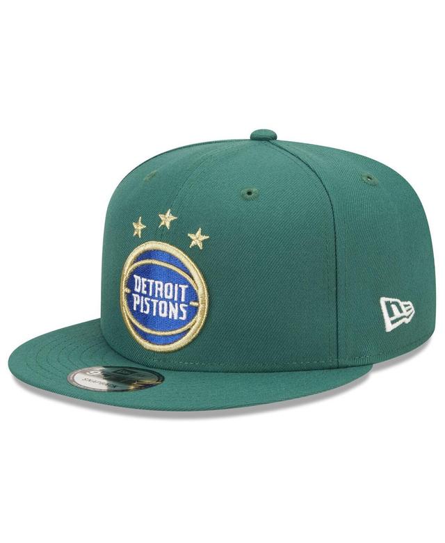 Mens New Era Hunter Green Detroit Pistons 2022/23 City Edition Official 9FIFTY Snapback Adjustable Hat Product Image