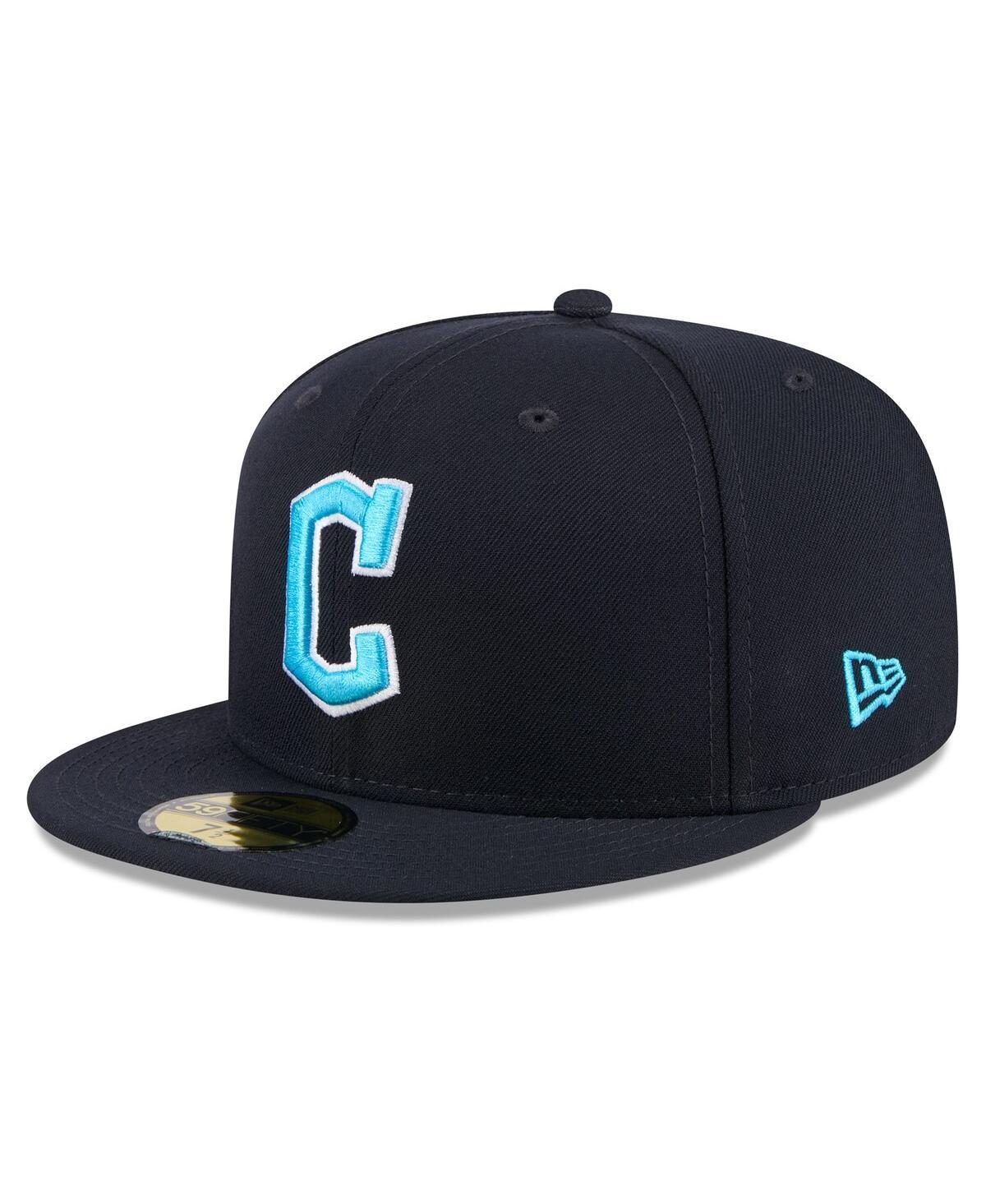 Mens New Era Navy Cleveland Guardians 2024 Fathers Day 59FIFTY Fitted Hat Grd Blue Product Image