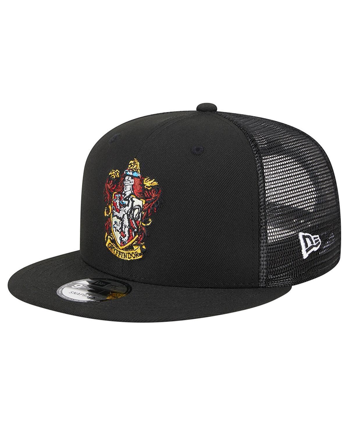 Mens New Era Black Harry Potter Gryffindor Trucker 9FIFTY Snapback Hat Product Image