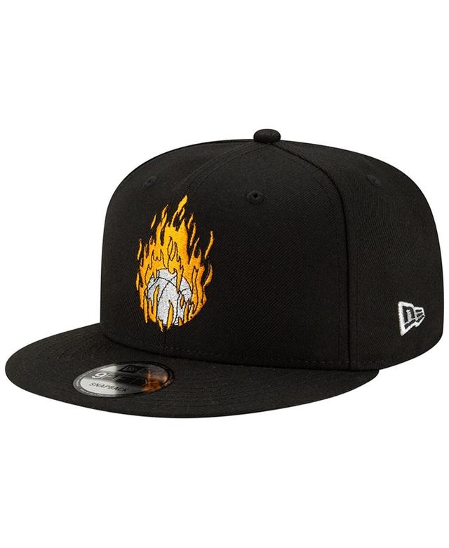 Mens New Era Black Space Jam: A New Legacy Fire Ball Goon Squad 9FIFTY Snapback Hat Product Image