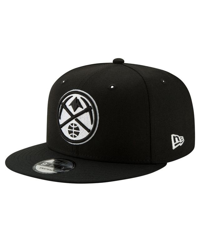 New Era Mens Denver Nuggets Black White 9fifty Snapback Hat Product Image