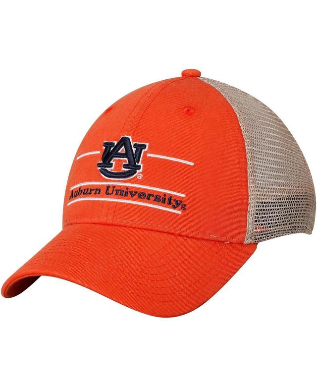 Mens Orange Auburn Tigers Logo Bar Trucker Adjustable Hat Product Image