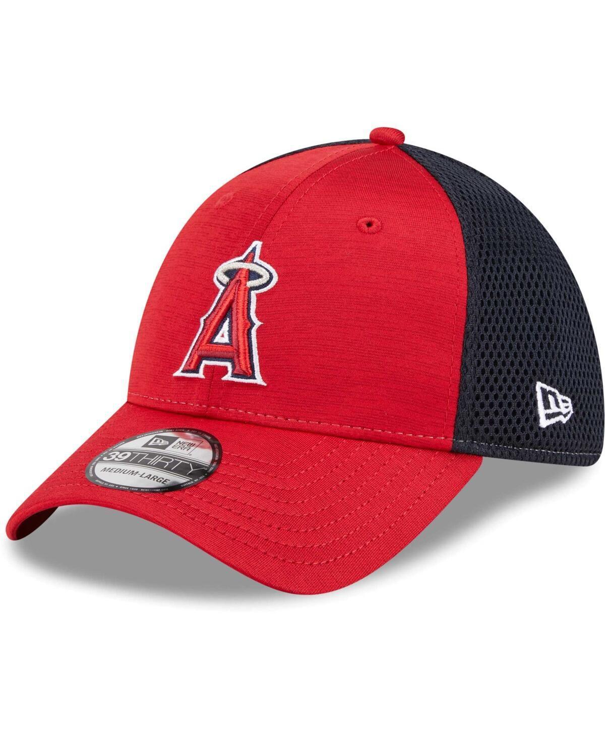 Mens New Era Red Los Angeles Angels Neo 39THIRTY Flex Hat Product Image