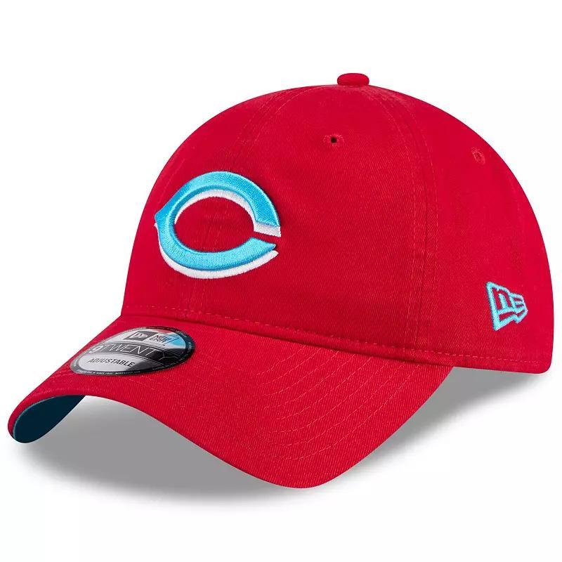 Mens New Era Red Cincinnati Reds 2024 Fathers Day 9TWENTY Adjustable Hat Product Image