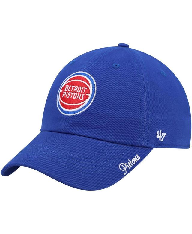 Womens 47 Brand Blue Detroit Pistons Miata Clean Up Logo Adjustable Hat Product Image