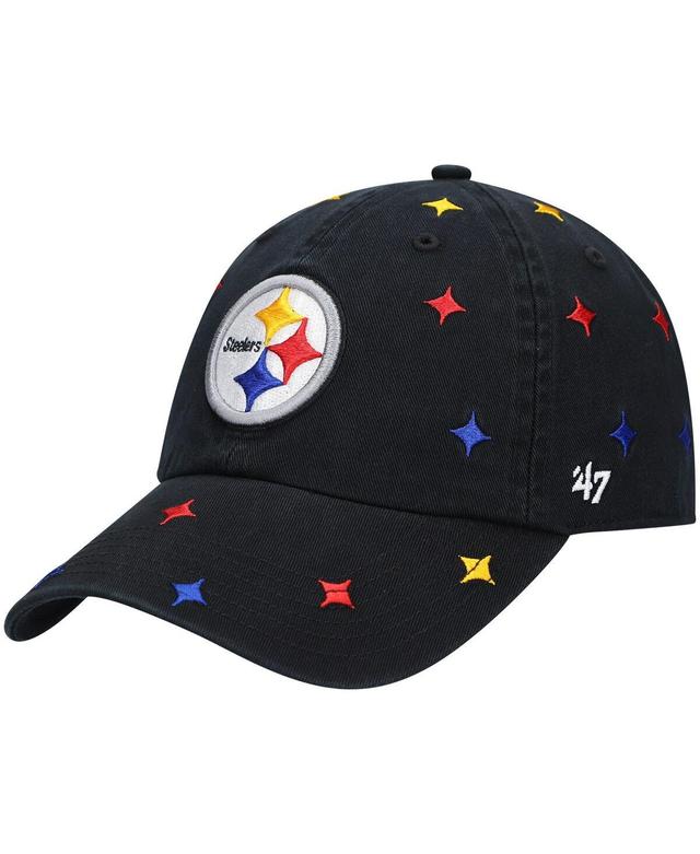 Womens 47 Black Pittsburgh Steelers Multi Confetti Clean Up Adjustable Hat Product Image